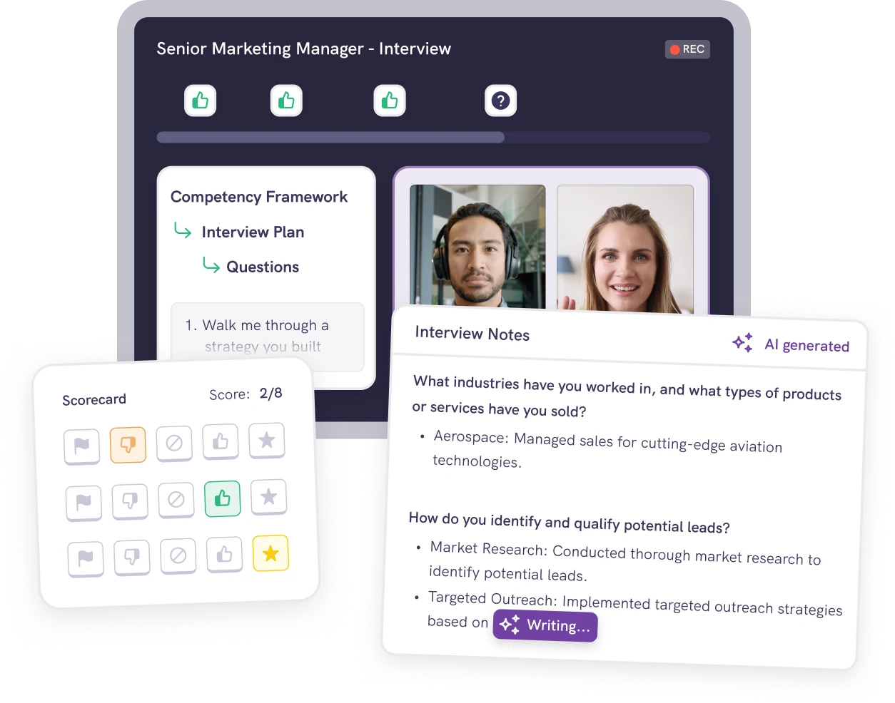 Overview of the Evidenced structured interview intelligence platform